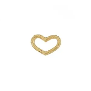 Authentic Gold Plated Sterling Silver Self Closing Heart Shortener Enhancer Clasp #99979