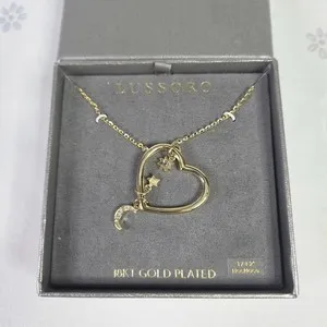 Authentic Lussoro 18K Gold Plated Heart Pendant Necklace