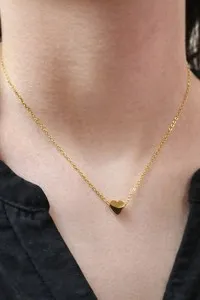 Authentic Dainty 18K Gold Plated Heart Necklace for Her Ready Jewelry