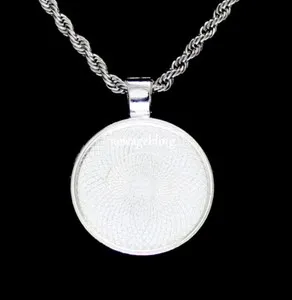 Authentic CZ Photo Pendant Gold Plated Rope Chain Picture Included