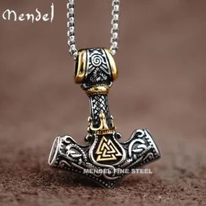 Authentic Shield of Thunder: Men's Viking Hammer Pendant of Protection and Strength
