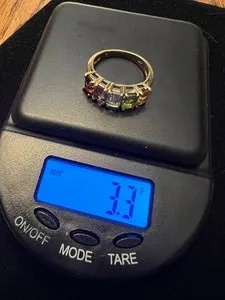 Authentic Radiant Spectrum Talisman Ring in Gold-Plated Sterling Silver