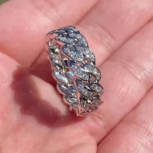 Authentic 2.50CTW Round Cut Moissanite Full Eternity Wedding Band In 14k White Gold Plated