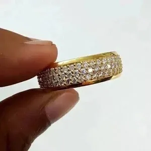 Authentic The Infinite Radiance Eternity Band in 14K Yellow Gold Finish