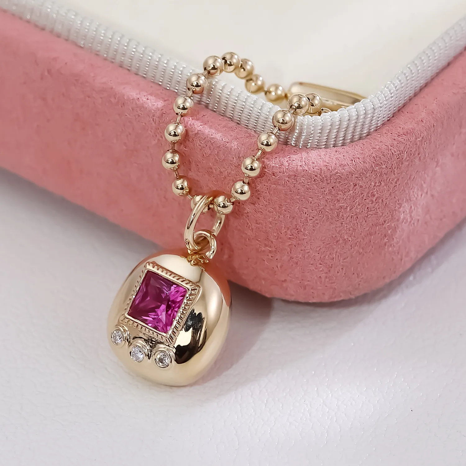 Authentic The Radiant Prism: Princess-Cut Moissanite Amulet of Illumination