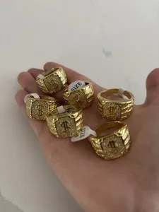 Authentic 6 Money Sign Gold Plated Rings