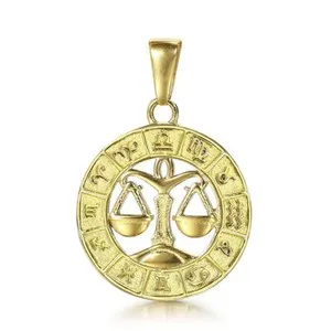 Authentic Celestial Guardian: 20mm Gold Plated Zodiac Pendant