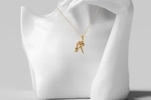 Authentic Women Necklace | Aquarius Sign Zodiac Handcrafted Gold Plated Pendant