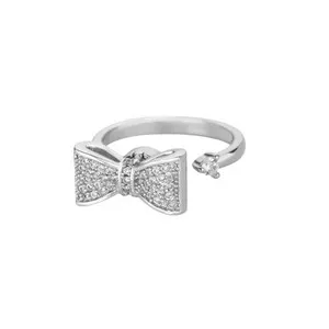 Authentic Daily Anti-anxiety Fidget Ring Rotatable Floral Diamond Gold Plated Band