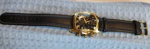 Authentic Invicta Gold Plated 9891 Lupah Swiss Chronograph Watch - 01529