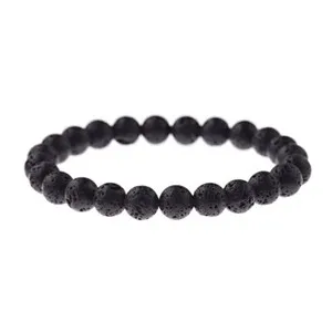 Authentic 2 Pcs Crown Bead Matte Onyx Stone Men Women Bead Bracelet 6mm Gold Plated Bangle