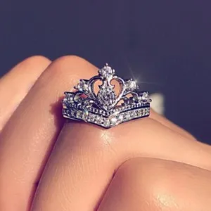 Authentic The Crown of Radiance - Rose Gold Plated 925 Silver Ring with Cubic Zircon