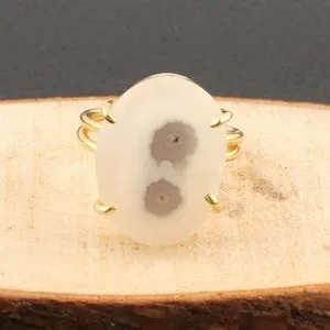 Authentic Celestial Radiance: The Solar Quartz Auric Crown Ring