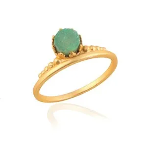 Authentic The Sovereign Crown of Verdant Druzy Gold Ring