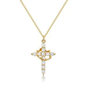 Authentic Empower Your Majesty with the Royal Crown Cross Necklace