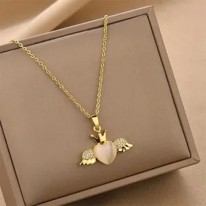 Authentic Celestial Heart and Angelic Wing Amulet