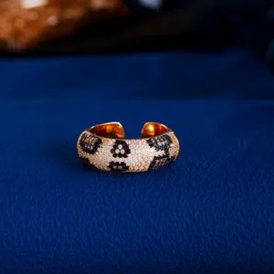 Authentic The Gilded Sentinel: Leopard Spirit Open Cuff