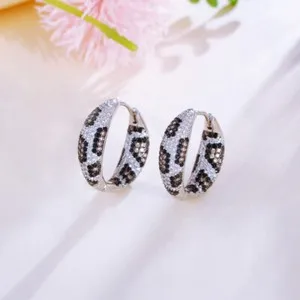 Authentic Golden Feline Totem Hoop Earrings