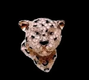 Authentic Mystic Jaguar's Enamelled Snow Brooch - Ancient Spirit Guardian