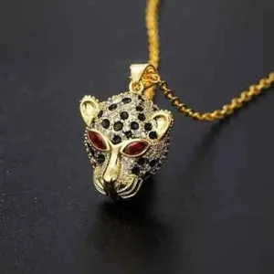 Authentic The Sovereign Leopard Amulet: Sacred Ruby and 14K Gold Plated Talisman