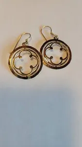 Authentic 14kt Gold Plated Hawaiian Quatrefoil Dangle Earrings