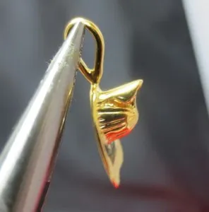 Authentic FIREMANS HAT HELMET 14KT GOLD PLATED CHARM PENDANT