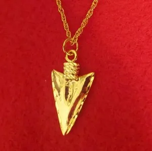 Authentic The Golden Vector of Focus: 14KT Gold-Plated Arrowhead Talisman