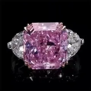 Authentic Sacred Flame: 4Ct Asscher Pink Sapphire Heart Talisman