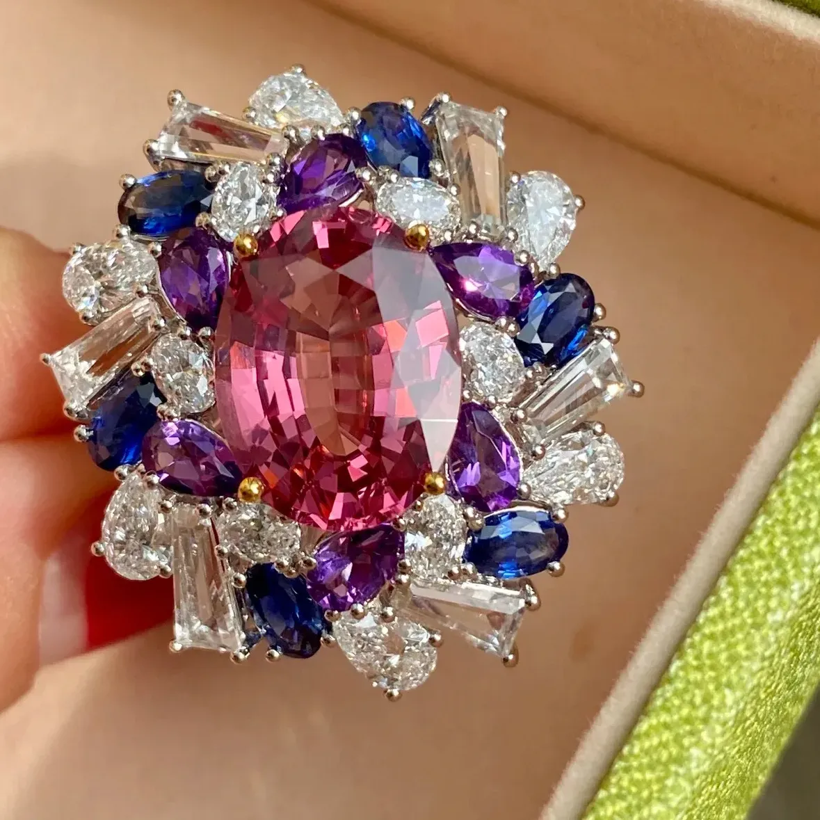 Authentic Luxury Real Solid Silver Wedding Rings for Women Oval 6ct Ruby Gemstone Ring 925 Pure Silver Engagement Cocktail Fine Jewelry