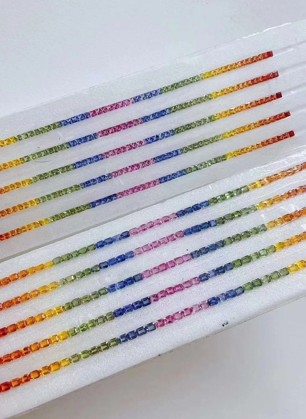 Authentic Prismatic Spectrum Soul Stones - Radiant Rainbow Lab-Grown Emerald Cut Talismans