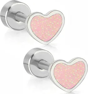 Authentic Hypoallergenic Screw Back Earrings for Giris Women, 14K Gold-Plated Star Heart S