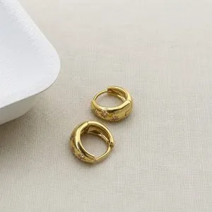 Authentic Celestial Starlight Huggie Hoops: A Conduit for Cosmic Radiance