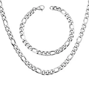 Authentic Set Chain With Silver Bracelet 0 9/32in 750 White Gold Plated S2941