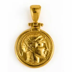 Authentic Moonlit Wisdom: Goddess Athena and Wise Owl Pendant
