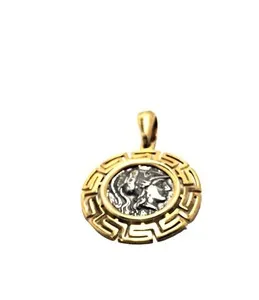 Authentic The Aegis of Wisdom: 18K Gold-Plated Athena Medallion