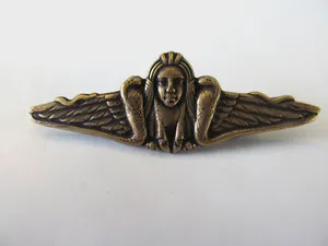 Authentic HANDCRAFTED ART DECO ANTIQUE GOLD PLATED SNAKE GODDESS DESIGNED BROOCH PIN