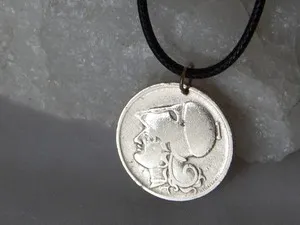 Authentic Golden Athena's Whisper: 1926 Drachma Pendant