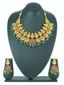 Authentic Radiant Lakshmi Temple Devotional Necklace Set