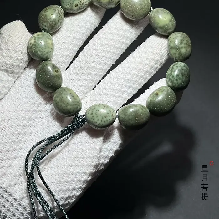 Authentic Star Moon Bodhi DIY Tassel Bracelet, 17mm size, cultural and collectible prayer beads jewelry