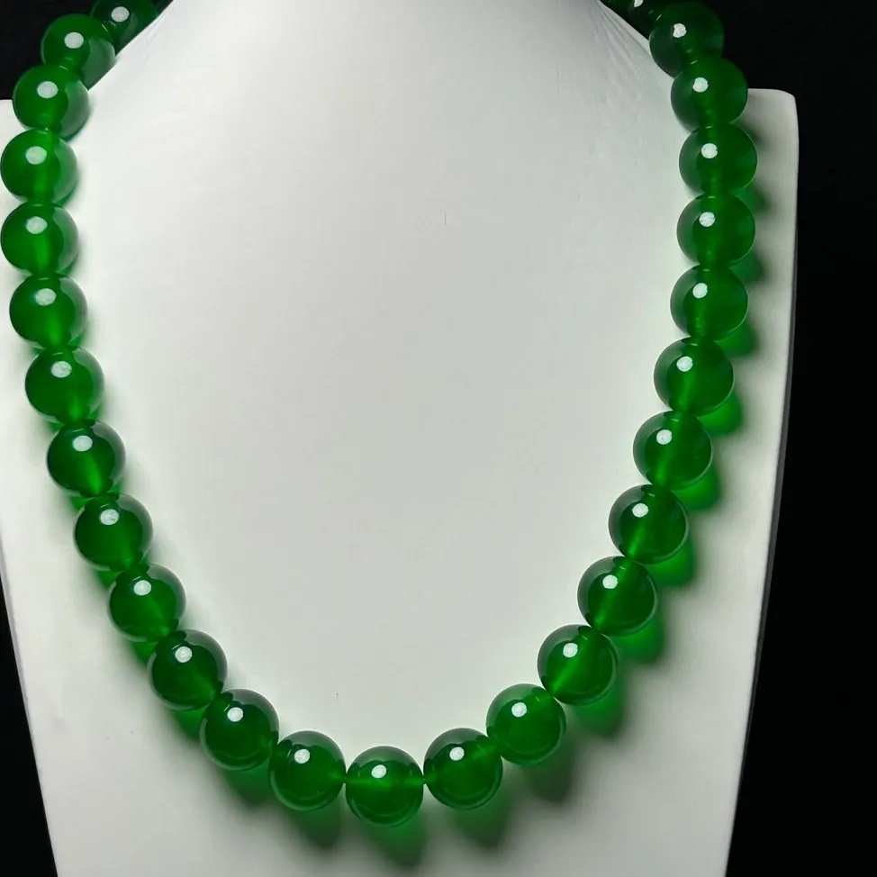 Authentic AAA Real Natural Ice Green Myanmar Beads Jade jadeite Necklaces Pendants