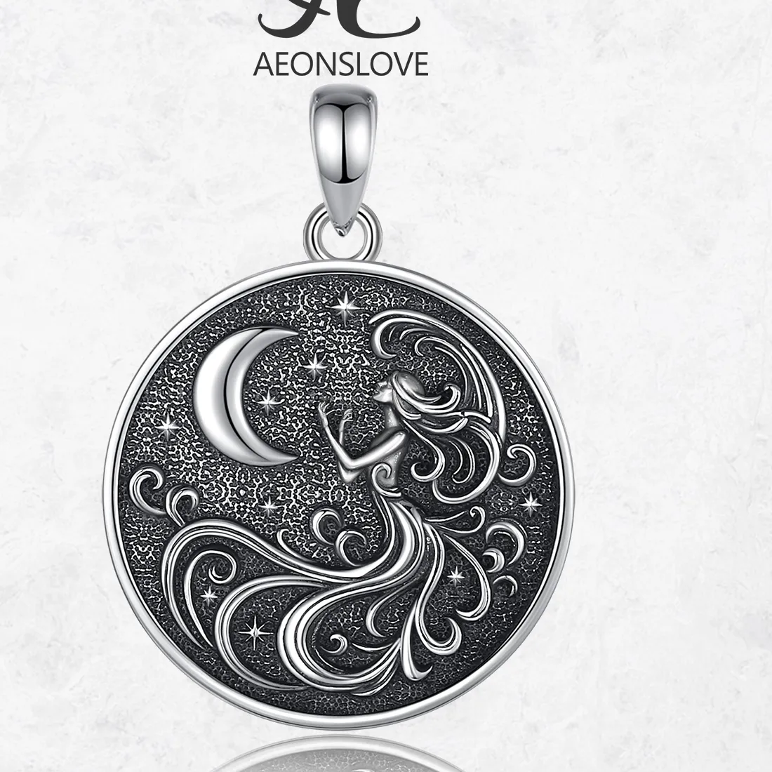 Authentic Nyx Celestial Moon Phase Silver Amulet