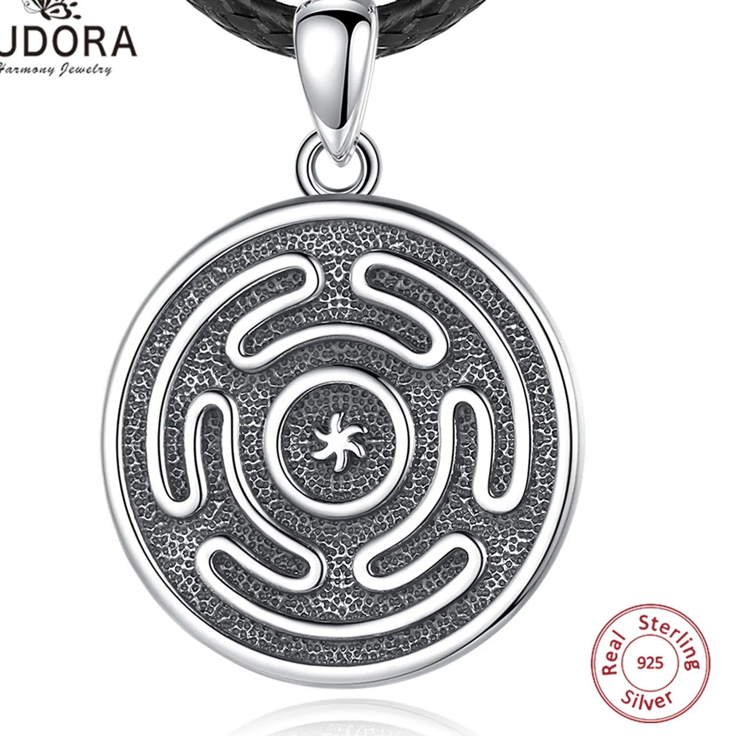 Authentic Eudora 925 Sterling Silver Hekate Wheel Necklace Pendant Triple Goddess Amulet Pendant Hekate Witchcraft Jewelry