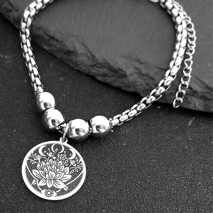 Authentic The Celestial Lotus & Triple Moon Sacred Cuff