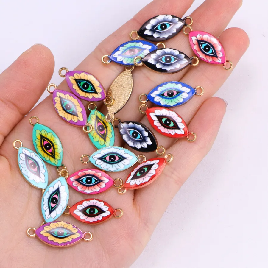 Authentic Protection and Prosperity: 10 Dazzling Oil Drip Evil Eye Charms