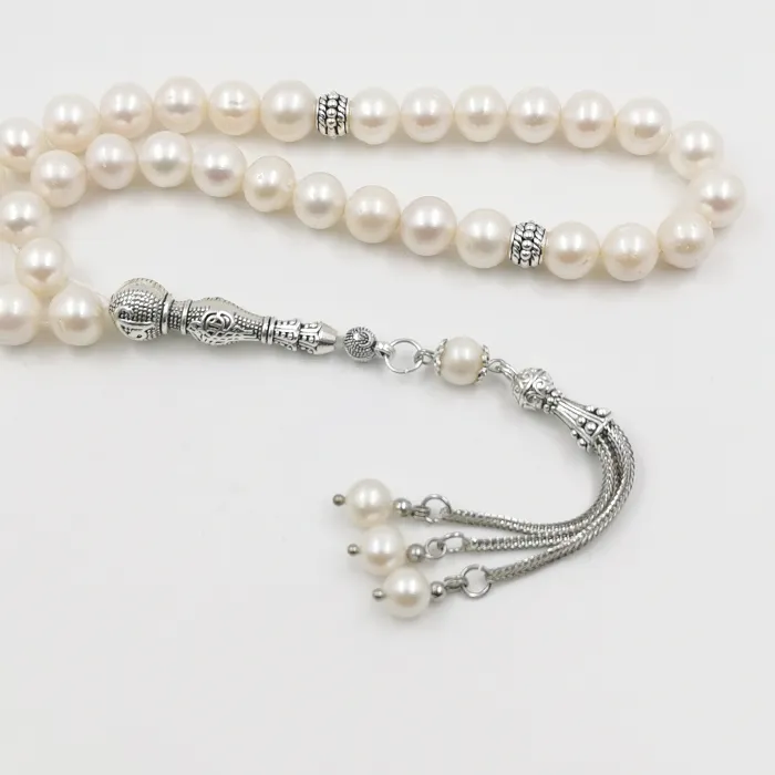 Authentic Tasbih Natural Pearl Style Freshwater Pearl Misbaha Rosary Bead Pearl Bracelet Love Islamic Jewelry Eid