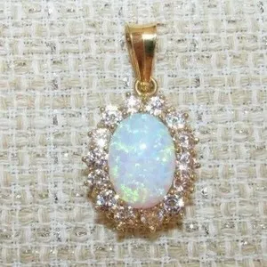 Authentic The Ember of Eternal Radiance: Fire Opal Solitaire Pendant