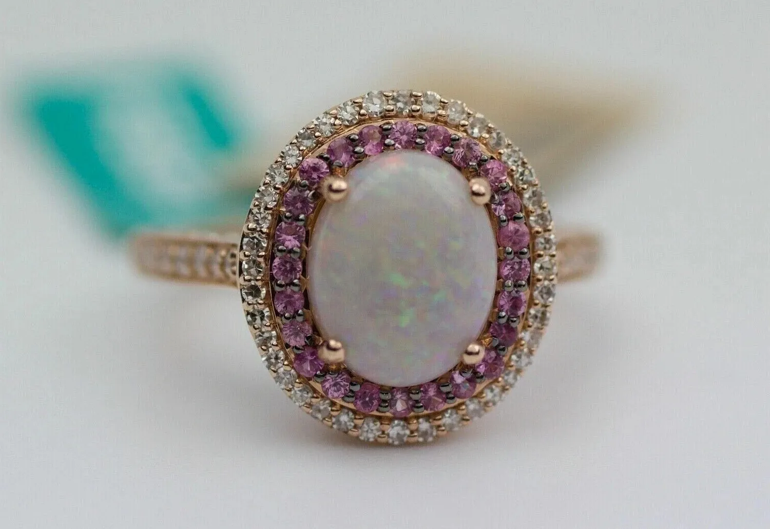 Authentic Solar Fire Opal Ring Of Radiant Transformation 2.78Ct Oval Cut, 14K Rose Gold Plated Sacred Talisman