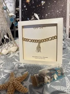 Authentic The Weaver's Journey: Mix and Match Gold-Plated Charm Bracelet