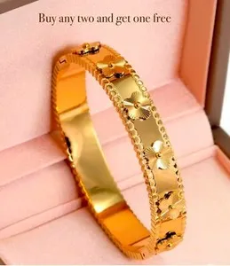 Authentic Brand Ladies 18k gold plated bangle. Buy two, get one free. Mix and match.
