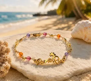Authentic Guardian of the Tides: 14k Gold Plated Beaded Bracelet